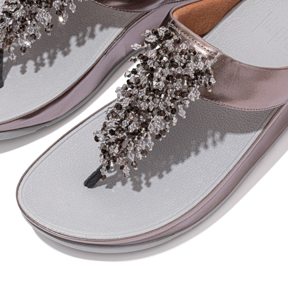 beaded toe post sandals