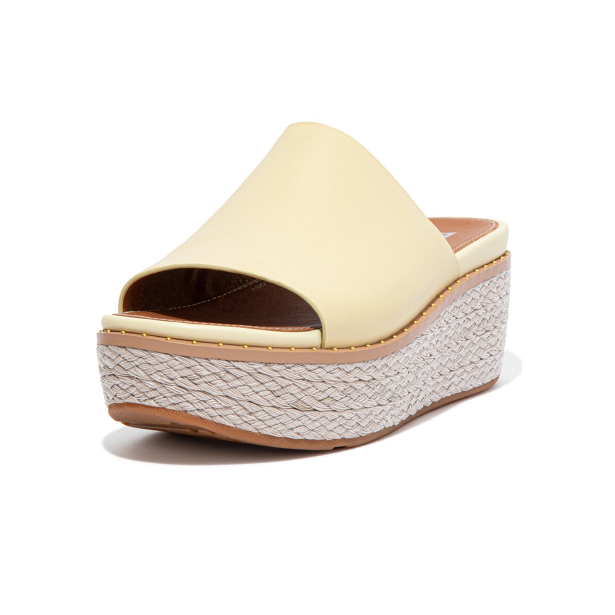Fitflop Women Eloise Espadrille Leather Wedge Cross Slides |HS6-001| Black main image 1