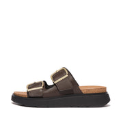 GEN-FF Buckle Two-Bar Leather Slides