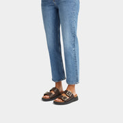 GEN-FF Buckle Two-Bar Leather Slides