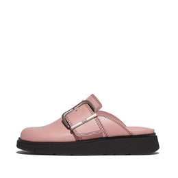 FitFlop x Song Hye Kyo GEN-FF Maxi-Buckle Contrast-Stitch Leather Mules