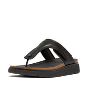 GEN-FF Men's Adjustable Padded-Leather Toe-Post Sandals