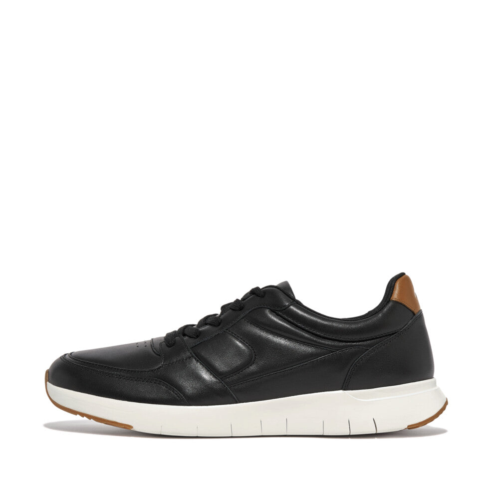 fitflop black leather trainers