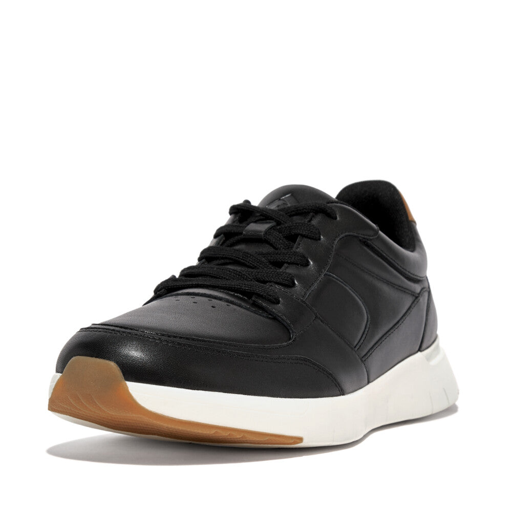 fitflop black leather trainers