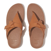 FitFlop x Song Hye Kyo<br>LULU Folded-Knot Leather Toe-Post Sandals