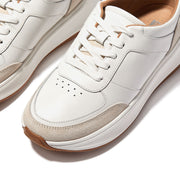 F-MODE Leather/Suede Flatform Sneakers