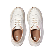 F-MODE Leather/Suede Flatform Sneakers