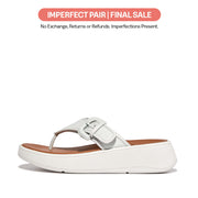 [IMPERFECT PAIR] F-MODE Buckle Canvas Flatform Toe-Post Sandals