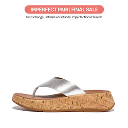[IMPERFECT PAIR] F-MODE Leather/Cork Flatform Toe-Post