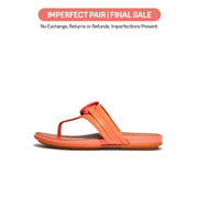 [IMPERFECT PAIR] GRACIE Rubber-Circlet Leather Toe-Post Sandals