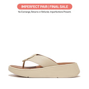 [IMPERFECT PAIR] F-MODE Folded-Leather Flatform Toe-Post Sandals