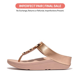 HALO Bead-Circle Metallic Toe-Post Sandals