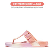 [IMPERFECT PAIR] IQUSHION Iridescent Adjustable Buckle Flip-Flops