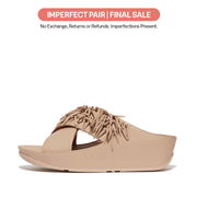 [IMPERFECT PAIR] RUMBA Beaded Leather Cross Slides