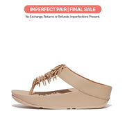 [IMPERFECT PAIR] RUMBA Beaded Leather Toe-Post Sandals