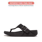 TRAKK II Mens Buckle Two-Tone Canvas Toe-Post Sandals