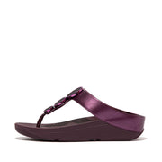 HALO Bead-Circle Metallic Toe-Post Sandals