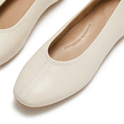 DELICATO High-Cut Soft-Leather Ballerinas