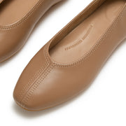 DELICATO High-Cut Soft-Leather Ballerinas