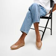 DELICATO High-Cut Soft-Leather Ballerinas