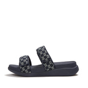 F-MODE Go Adjustable Checkerboard-Denim Two-Bar Slides