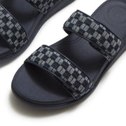 F-MODE Go Adjustable Checkerboard-Denim Two-Bar Slides
