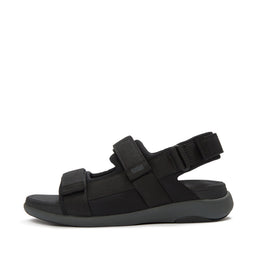 F-MODE Go Mens Adjustable Padded-Webbing Back-Strap Sandals