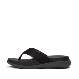 F-MODE Go Mens Textured-Webbing Toe-Post Sandals