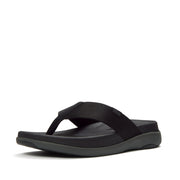 F-MODE Go Mens Textured-Webbing Toe-Post Sandals