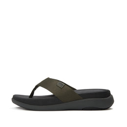 F-MODE Go Mens Textured-Webbing Toe-Post Sandals