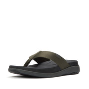 F-MODE Go Mens Textured-Webbing Toe-Post Sandals