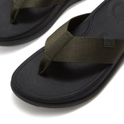 F-MODE Go Mens Textured-Webbing Toe-Post Sandals