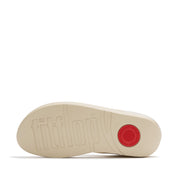 FINO Crystal-Mix Metallic T-Strap Sandals