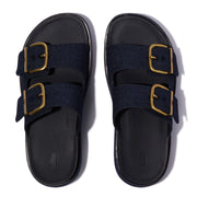 GEN-FF Max Buckle Two-Bar Denim Slides