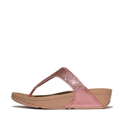 LULU Crystal-Mix Metallic Toe-Post Sandals