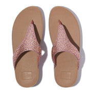 LULU Crystal-Mix Metallic Toe-Post Sandals