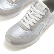 RETRO-Q FF Metallic-Fabric/Suede Trainers