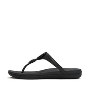SOLAY Glossy-Disc Toe-Post Sandals
