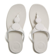 SOLAY Glossy-Disc Toe-Post Sandals