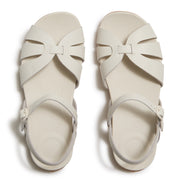 SOLAY Waterproof-Leather Woven Back-Strap Sandals