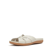 SOLAY Waterproof-Leather Woven Slides