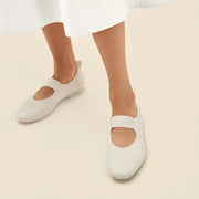 DELICATO X PANTONE Poise Leather Mary-Janes