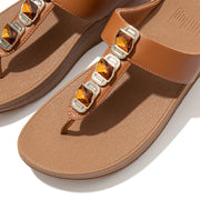 FINO Crystal Lock Toe-Post Sandals