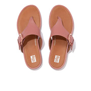 GRACIE Buckle Leather Toe-Post Sandals