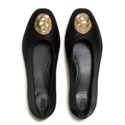 DELICATO Leather Adornment High Ballerinas