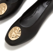 DELICATO Leather Adornment High Ballerinas