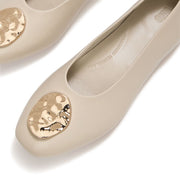 DELICATO Leather Adornment High Ballerinas