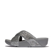 LULU Crinkled-Shimmer Cross Slides