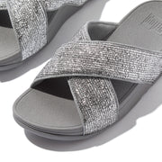 LULU Crinkled-Shimmer Cross Slides