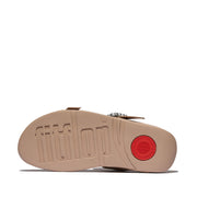 LULU Crystal-Buckle Leather Slides